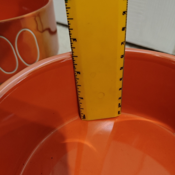 Orange Ceramic Bowls with Text - Picture 5 of 8